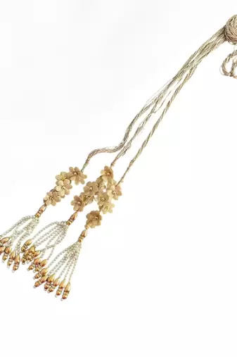Golden handmade floral parandi