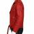 Men's red leather biker jacket premium quality lambskin belted style