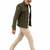 Olive green suede lambskin leather jacket men's iconic look biker