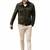 Olive green suede lambskin leather jacket men's iconic look biker