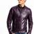 Men's biker leather jacket premium lambskin stand collar purple jacket