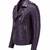 Men's purple leather biker jacket everyday party wear quilted jacket