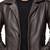 Men's brown leather coat casual style lambskin buttoned coat