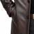 Men's brown leather coat casual style lambskin buttoned coat