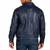 Men's navy blue leather jacket real lambskin handcrafted biker jacket