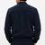 Men's navy suede leather jacket real lambskin street style biker jacket
