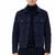 Men biker leather jacket timeless style navy blue suede buttoned coat