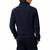 Men biker leather jacket timeless style navy blue suede buttoned coat
