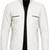 Men's white biker leather jacket smart casual genuine lambskin jacket