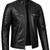 Men's biker black leather jacket genuine lambskin smart casual jacket