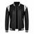 Men's black leather jacket real lambskin iconic look bomber biker jacket