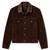 Men's leather trucker jacket signature look brown suede jacket
