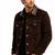 Men's leather trucker jacket signature look brown suede jacket