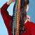 Multicolored handmade rainbow hair braids