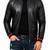 Men's leather biker jacket lambskin casual style black bomber jacket