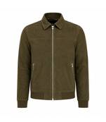 Men's olive green suede leather biker jacket vintage style bomber coat