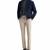 Men's navy blue suede lambskin leather biker jacket handcrafted