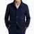 Men navy blue suede leather biker jacket handcrafted buttoned jacket