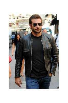 Men's black leather jacket minimal design real lambskin biker jackets 2