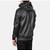 Men black leather jacket premium quality real lambskin hoodies jacket