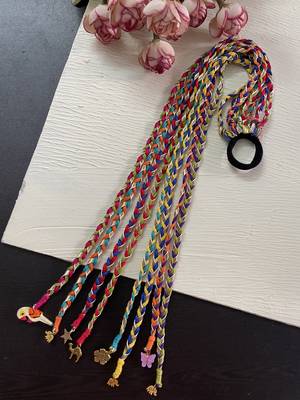 Multicolored handmade hair braids 1