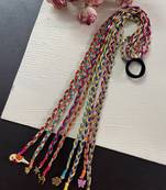 Multicolored handmade hair braids