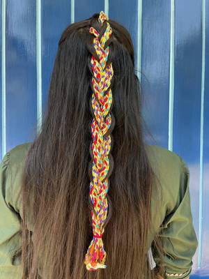 Multicolored handmade hair braids 3