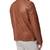Men's brown leather biker jacket iconic look real lambskin jacket