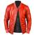 Men's red leather biker jacket daily wear stylish bomber biker jacket
