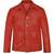 Men's red leather biker jacket daily wear stylish buttoned coat jacket