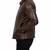 Men's brown lambskin leather moto biker trucker jacket
