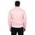 Men's baby pink lambskin leather bomber ribbed jacket