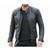 Black leather biker handcrafted men lambskin quilted jacket