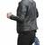 Black leather biker handcrafted men lambskin quilted jacket
