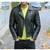 Black biker leather moto street style lambskin quilted jacket