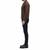 Men's brown leather moto zipper pocket jacket timeless style