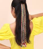 Multicolored handmade boho hairbraids