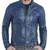 Men's blue lambskin leather racerbiker jacket classic design