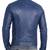 Men's blue lambskin leather racerbiker jacket classic design