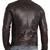 Men's biker brown lambskin leather racer jacket everyday wear