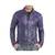 Men's purple leather biker racer jacket fashion outerwear