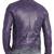 Men's purple leather biker racer jacket fashion outerwear