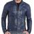 Men's navy blue lambskin leather racer jacket modern fit