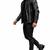 Men's black real lambskin leather racer jacket handcrafted
