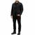 Men's black suede leather racer jacket casual street style