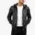 Men's black genuine  leather bomber jacket hoodies style
