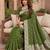 Green soft silk blend saree with zari weaving meenakari design