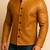 Men's tan lambskin leather jacket iconic look buttoned coat