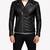 Men's black leather biker jacket real lambskin classic design