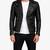 Men's black leather biker jacket real lambskin classic design